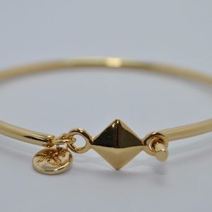 JULES SMITH Yellow Gold Pyramid Bangle Bracelet